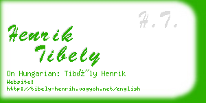 henrik tibely business card